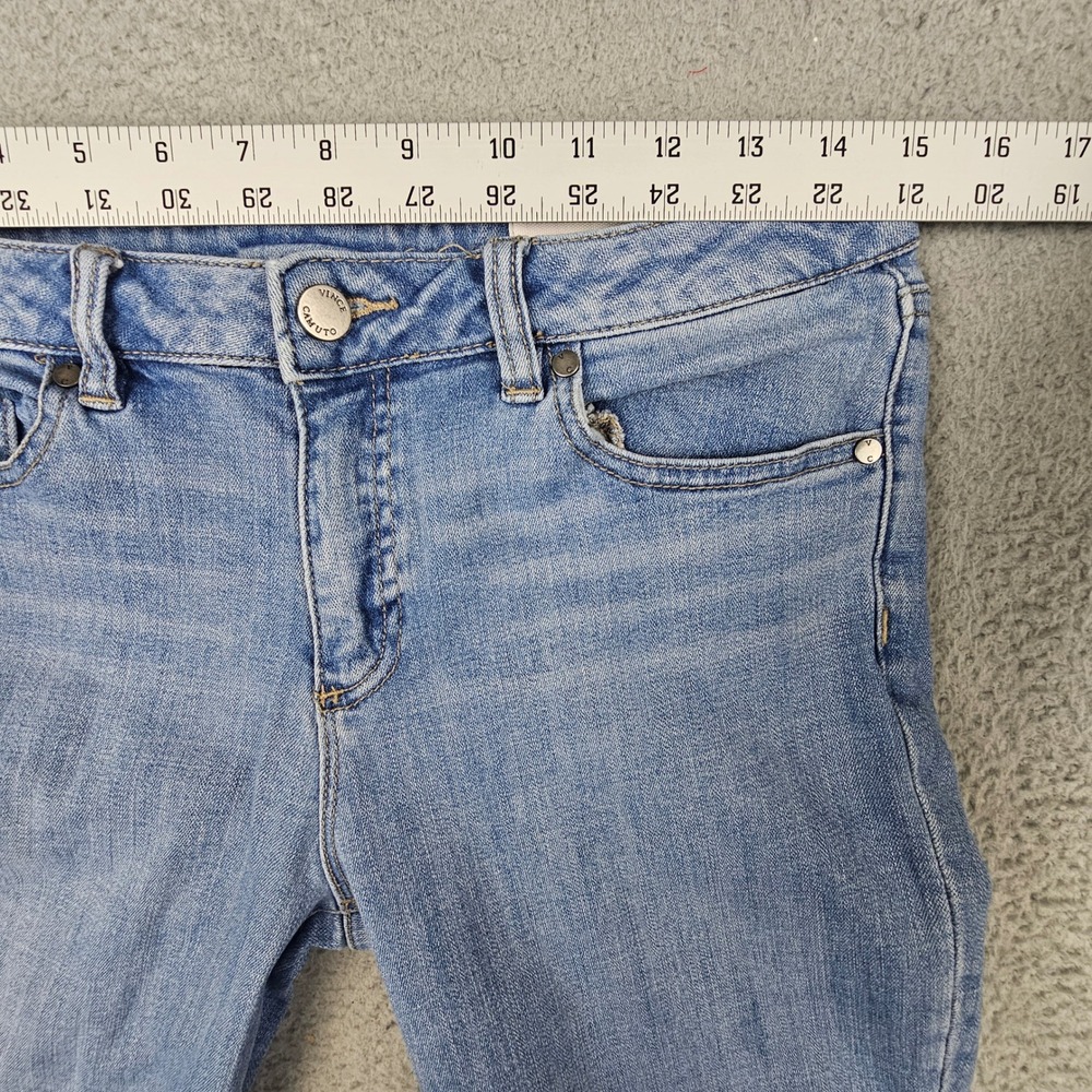 Vince Camuto Jeans Women 28/6 Blue Ombre Dip Dye Frayed Hem Straight Leg - Picture 5 of 8